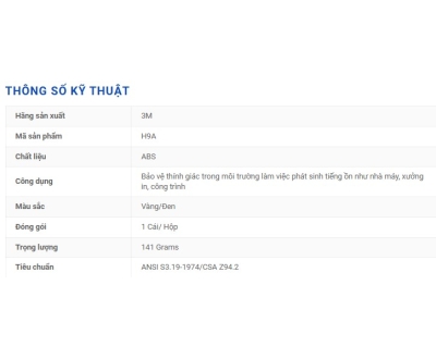 Chụp Tai 3M H9A